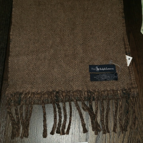 New Polo Ralph L Men's Lambswool Neck Scarf Wrap - Picture 3 of 8